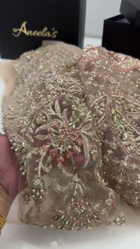 Rs 29900 Aneelas UNstitched Bridal / wedding formal Heavy Ada work maxi 3pc [Dispatch date 5th May]