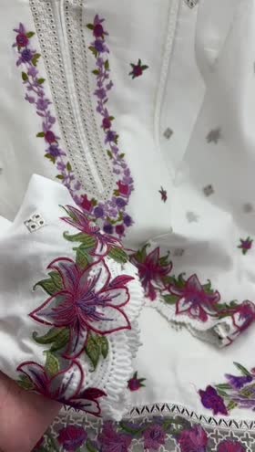 Rs 8500 Aneelas stitched Emb shirt trouser. [ Dispatch date 20 April ]~ [ Chest 23 ] [ Length 47 ] XLARGE