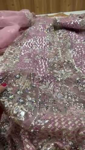 Rs 29500 Aneelas Unstitched Wedding/ Bridal Ada Work 3pc [BR-05] [Dispatch Time 1 Month]