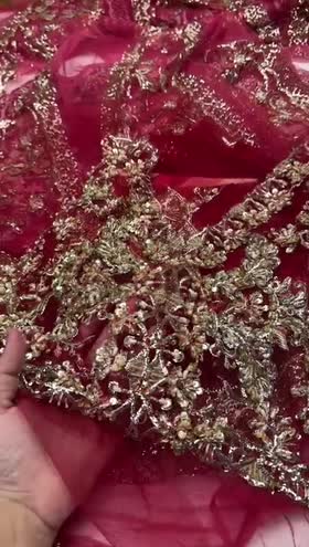 Rs 16850 Stardust by Mushq Bridal/ Formal Wear Net Ada Work 3pc [Red Carpet]