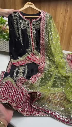 Rs 19500 Aneelas Wedding Stitched Raw Silk 3pc [FC-07] [Dispatch time 2 Months] ~ [Chest 22] [Length 50] LARGE