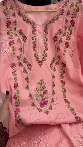 Rs 11500 Aneelas stitched lawn Emb shirt Emb Duppata 3 p. [ Dispatch time 1 month ] ~ [Chest 22] [Length 45] LARGE