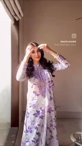 Rs 10500 Aneelas stitched lawn print Emb shirt Emb chiffon Duppata Emb trouser 3pc [Dispatch date 1st April ] ~ [Chest 21] [Length 49] MEDIUM