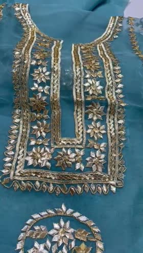 Rs 8500 organza hand made gotta   work shirt duppata