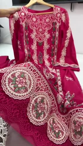 Rs 17500 Aneelas luxury lawn Emb stitched 3 piece [Dispatch date 23th March ] ~ [Chest 24] [Length 42] XXLARGE