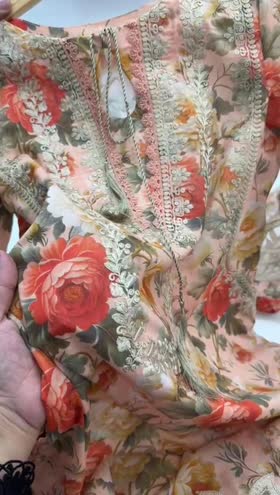 Rs 8000 Aneelas print Emb lawn chiffon Duppata unstitched 3 p. [Dispatch date 25th April]
