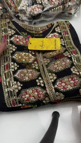 Rs 24500 Aneelas Stitched Luxury Trendy Wedding Raw Silk 3pc [LUX-17] [Dispatch Time 2 Months ~ [Chest 23] [Length 45] XLARGE