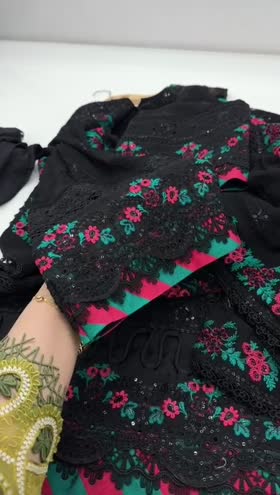 Rs 16500 Aneelas luxury chiffon stitched emb 3pc  [Dispatch date 28th April ] ~ [Chest 24] [Length 50] XXLARGE