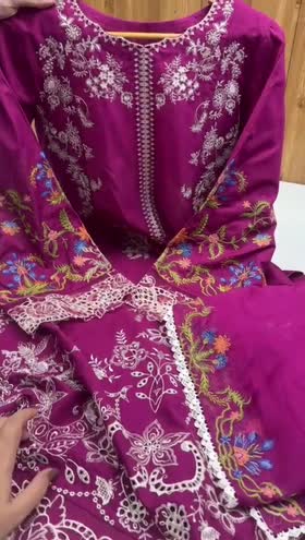 Rs 10500 Aneelas Lawn Emb Chiffon Emb Duppata Stitched 3pc [LUX-28] [Dispatch Time 45 Days] ~ [Chest 22] [Length 46] LARGE (Shoot Length)