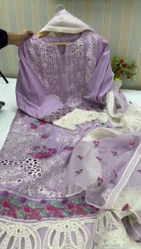 Rs 6800 Aneelas lawn new launch unstitched 3 piece. Ready to dispatch