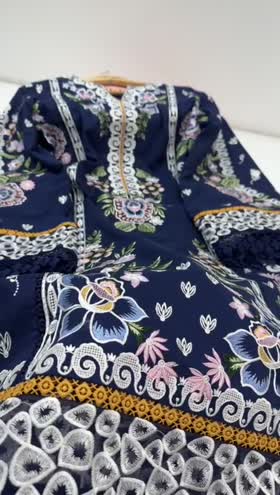Rs 17500 Aneelas stitched luxury lawn Emb 3pc [Ready TO Dispatch] ~ [Chest 22] [Length 44] LARGE