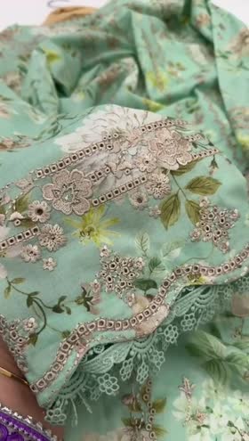 Rs 11500 Aneelas Stitched Lawn Emb Print Chiffon Duppata 3pc [PR-14] [Dispatch Time 2 Months] ~ [Chest 22] [Length 46] LARGE