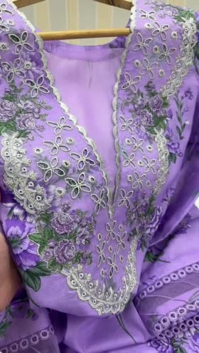 Rs 6500 Aneelas stitched printed Emb shirt trouser [PRE BOOKING]  ~ [CH 19] [L 42] SMALL