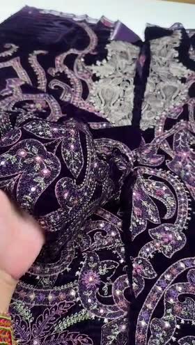 Rs 23990 [Maria B] Winter Luxe Emb Velvet 3pc  [D11]