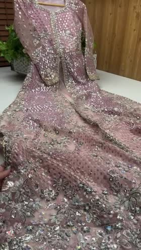 Rs 29500 Aneelas Unstitched Wedding/ Bridal Ada Work 3pc [BR-05] [Dispatch Time 1 Month]