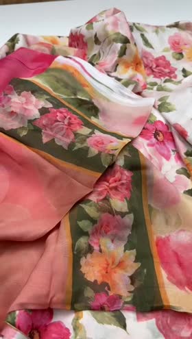 Rs 4700 Aneelas UNstitched Printed Lawn Chiffon Duppata 3pc [PR-22-B] [Dispatch Time 1 Month]