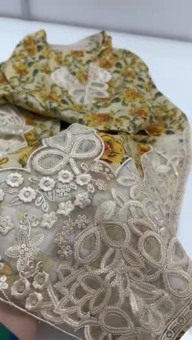 Rs 5500 cotton stitched Emb 3 piece. [Dispatch date 25th April] ~ [Chest 23] [Length 45] XLARGE