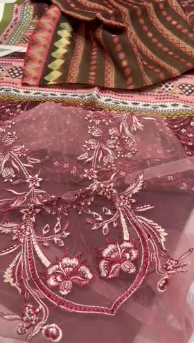 Rs 3850 Rohenaz cambric printed 3pc Monar duppata ( HUMAINA]