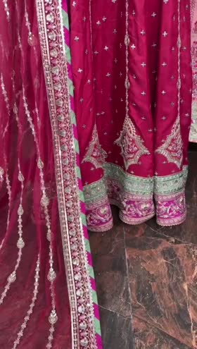 Rs 16500 Aneelas UNstitched Raw Silk Maxi Heavy Net Duppata 3pc [FC-04] [Dispatch Time 1 Month]