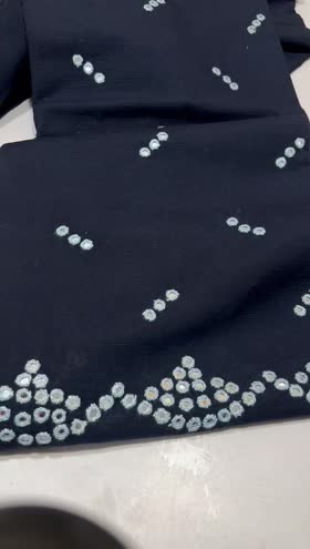 Rs 7000 Khaddar hand made Emb mirror work 2pc