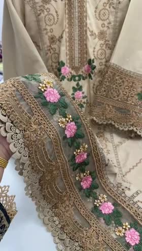 Rs 10500 Aneelas UNstitched Emb shirt trouser 2pc [Dispatch Date 3rd June] ~ [Chest 21] [Length 46] MEDIUM