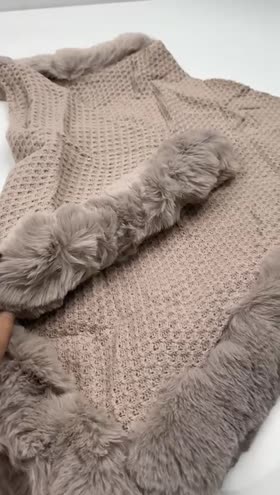 Rs 4000 Wool Fur Cape Shawl