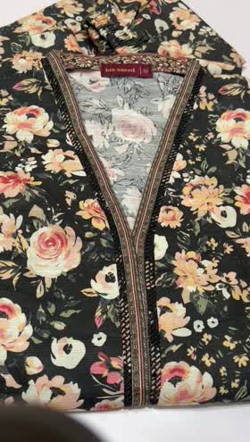 Rs 3000 Bin saeed Khaddar stitched 2pc  ~ LARGE