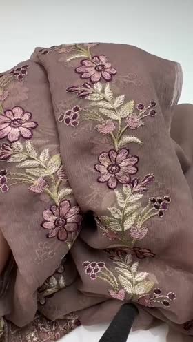 Rs 7500 Ramsha chiffon Emb shirt chiffon Emb Duppata 3 piece box Packing [F-2412]