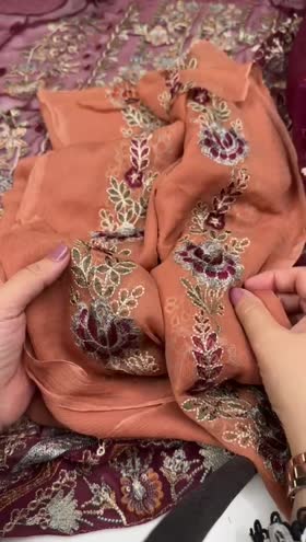 Rs 6950 Ramsha Chiffon 3pc Box Packing [A-712]