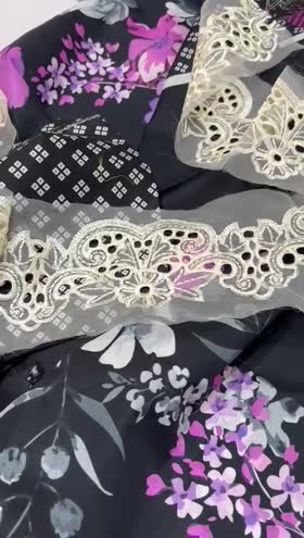 Rs 3800 Aneela’s unstitched Emb 2pc