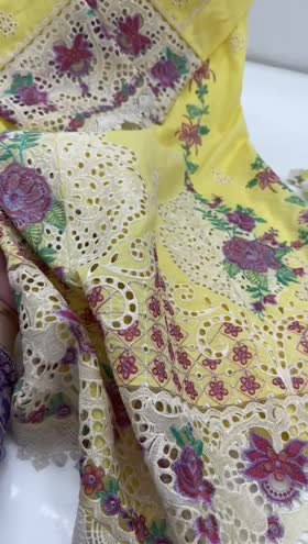 Rs 13500 Aneelas Stitched Lawn Emb Chiffon Duppata 3pc [LUX-03] [Dispatch Date 3rd June]] ~ [Chest 23] [Length 48] XLARGE