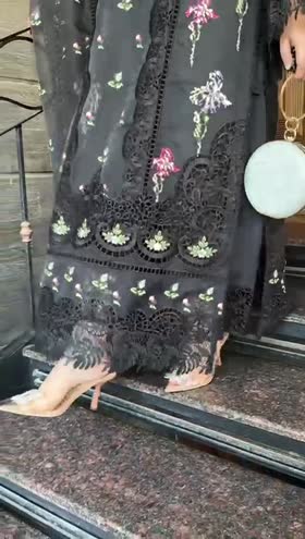 Rs 19500 Aneelas party wear organza stitched 4 piece [Dispatch date 10th March] ~ [Chest 19] [Length 47] SMALL