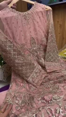 Rs 19500 Aneelas Bridal/ Wedding UNstitched Net 3pc Maxi [BR-01] [Dispatch Time 1 Month]