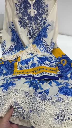 Rs 10500 Aneelas Print Emb Lawn Chiffon Duppata Stitched 3 pc [Dispatch date 30th April ~ [Chest 21] [Length 44] MEDIUM