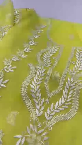 Rs 7800 hand made Emb organza shirt duppata