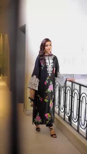Rs 14000 Aneelas Stitched Emb Lawn Chiffon Duppata 3pc [LUX-05] [Dispatch Date 15th June] ~ [Chest 23] [Length 41] XLARGE