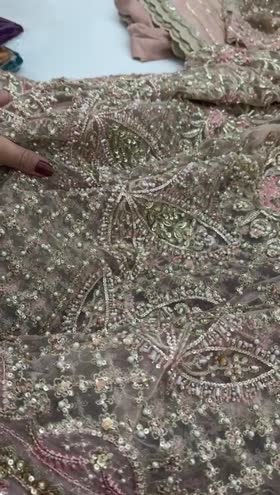 Rs 38000 Aneelas stitched Bridal / wedding formal Heavy Ada work maxi 3pc [Dispatch date 21th April ] ~ [Chest 22] [Length 60] LARGE